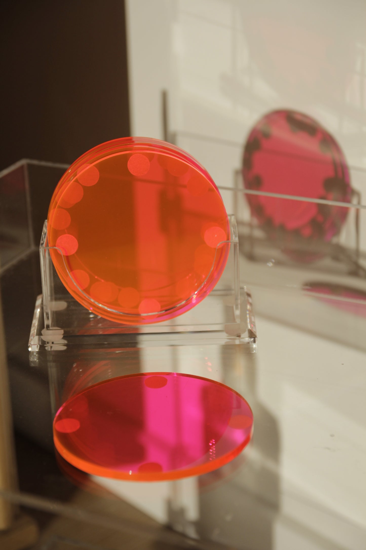 posavasos neón rosa