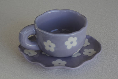 taza con platito lilac